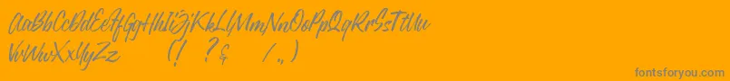 Justlyne Demo Font – Gray Fonts on Orange Background