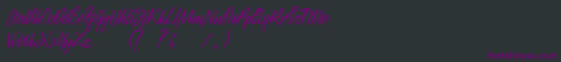 Justlyne Demo Font – Purple Fonts on Black Background