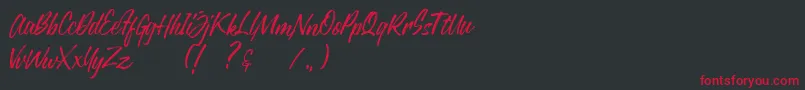 Justlyne Demo Font – Red Fonts on Black Background