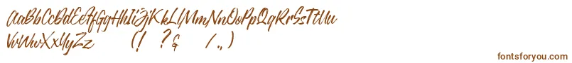 Шрифт Justlyne Demo – коричневые шрифты на белом фоне