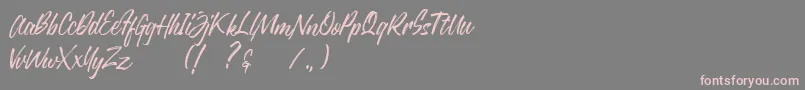 Justlyne Demo Font – Pink Fonts on Gray Background