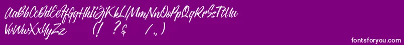 Justlyne Demo Font – White Fonts on Purple Background