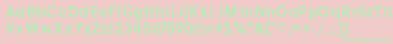 Czcionka JustOldFashion Condensed – zielone czcionki na różowym tle