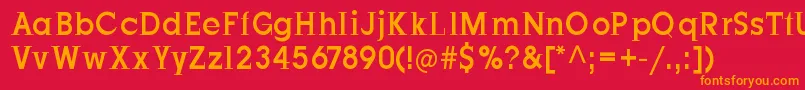 JustOldFashion Condensed Font – Orange Fonts on Red Background