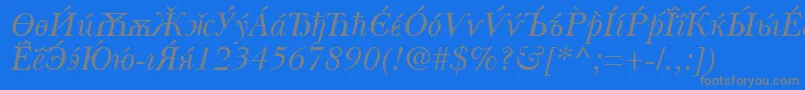 Подробнее о шрифте BaskervilleCyrillicItalic Шрифт BaskervilleCyrillicItalic – серые шрифты на синем фоне