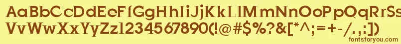 JustOldFashion Font – Brown Fonts on Yellow Background