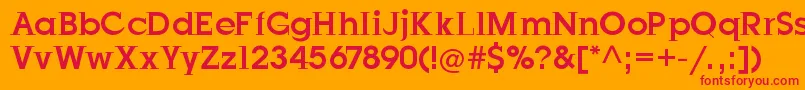 JustOldFashion Font – Red Fonts on Orange Background