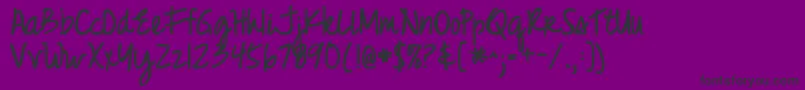 JustRealizeBold Font – Black Fonts on Purple Background