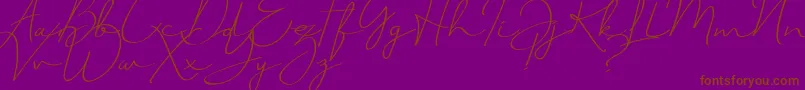 JustSignature Font – Brown Fonts on Purple Background