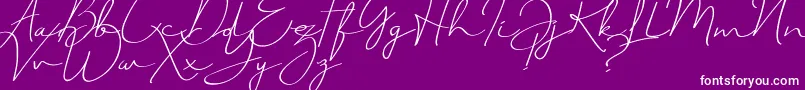 JustSignature Font – White Fonts on Purple Background