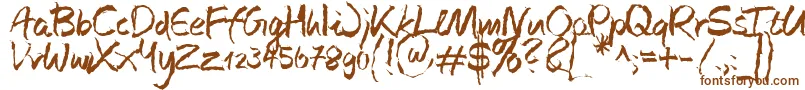 Шрифт JustSimply Regular – коричневые шрифты на белом фоне