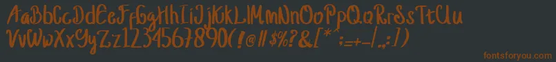 jusy Font – Brown Fonts on Black Background