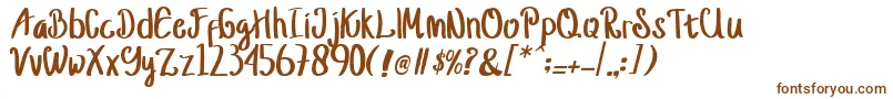 jusy Font – Brown Fonts on White Background