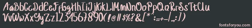 jusy Font – Pink Fonts on Black Background