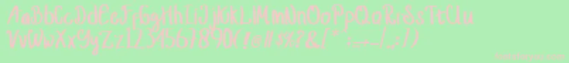 jusy Font – Pink Fonts on Green Background