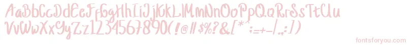 jusy Font – Pink Fonts on White Background