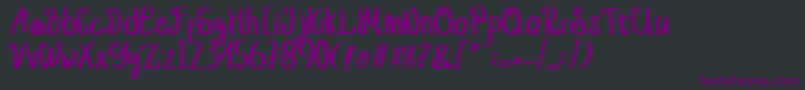 jusy Font – Purple Fonts on Black Background