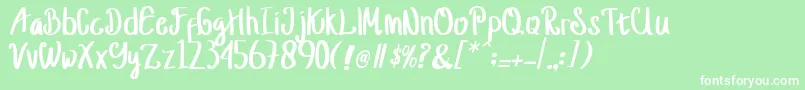 jusy Font – White Fonts on Green Background