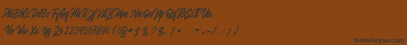 juvenile Font – Black Fonts on Brown Background