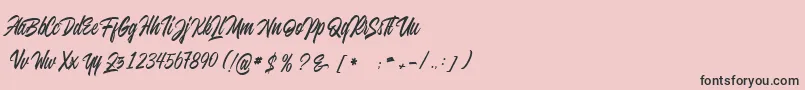 juvenile Font – Black Fonts on Pink Background