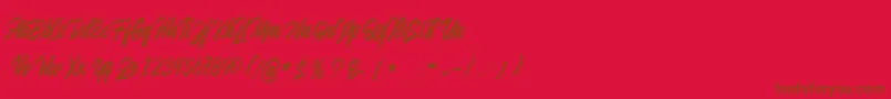 juvenile Font – Brown Fonts on Red Background