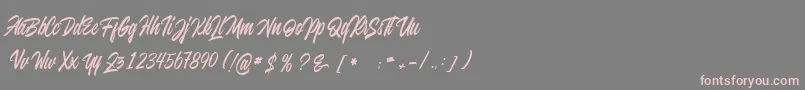 juvenile Font – Pink Fonts on Gray Background