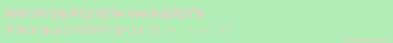 juvenile Font – Pink Fonts on Green Background