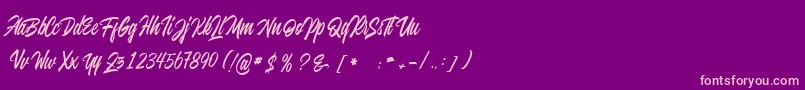 juvenile Font – Pink Fonts on Purple Background