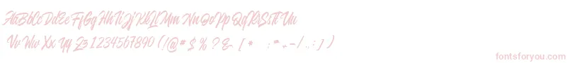 juvenile Font – Pink Fonts on White Background