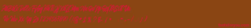 juvenile Font – Red Fonts on Brown Background