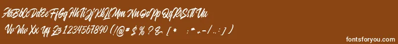 juvenile Font – White Fonts on Brown Background