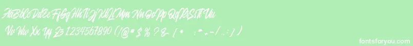 juvenile Font – White Fonts on Green Background