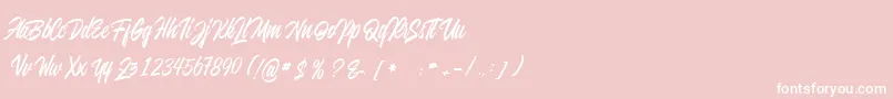 juvenile Font – White Fonts on Pink Background