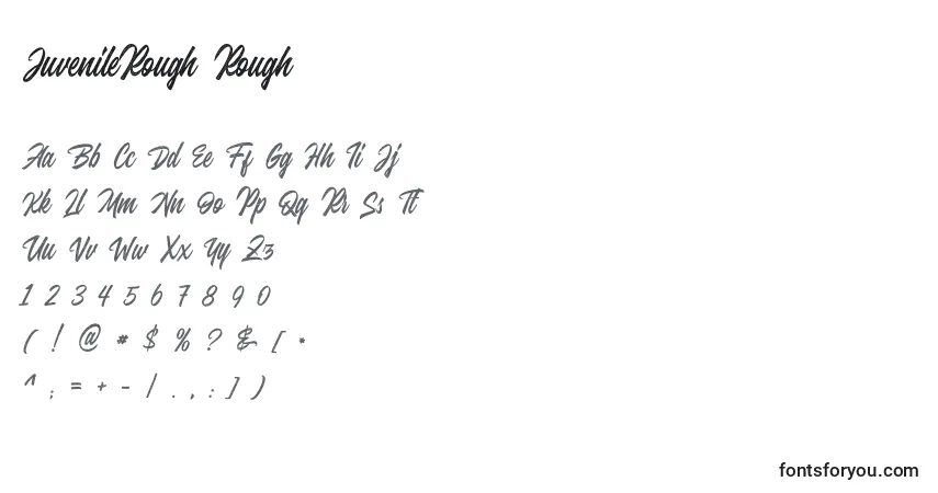 JuvenileRough Rough Font – alphabet, numbers, special characters