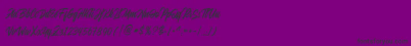 JuvenileRough Rough-fontti – mustat fontit violetilla taustalla