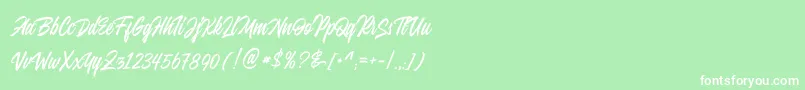 JuvenileRough Rough Font – White Fonts on Green Background