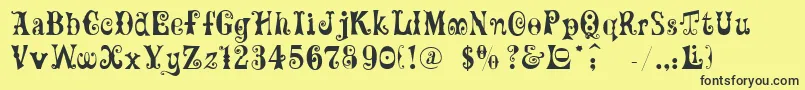 Ft82 Font – Black Fonts on Yellow Background