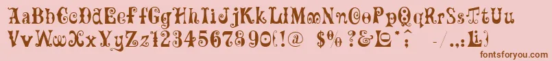 Ft82 Font – Brown Fonts on Pink Background