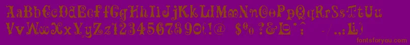 Ft82 Font – Brown Fonts on Purple Background