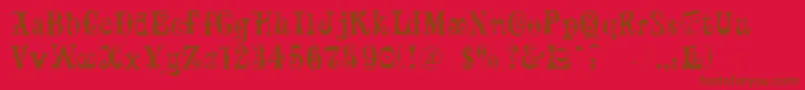 Ft82 Font – Brown Fonts on Red Background