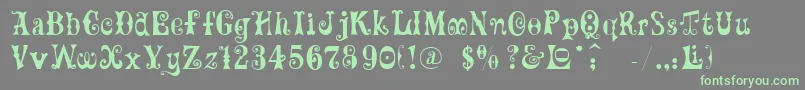 Ft82 Font – Green Fonts on Gray Background
