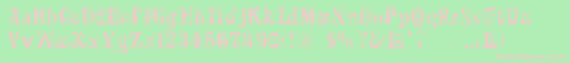 Ft82 Font – Pink Fonts on Green Background