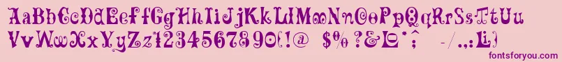 Ft82 Font – Purple Fonts on Pink Background