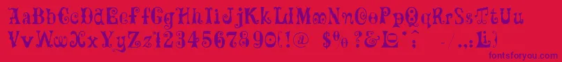 Ft82 Font – Purple Fonts on Red Background