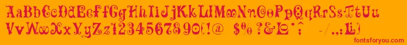 Ft82 Font – Red Fonts on Orange Background