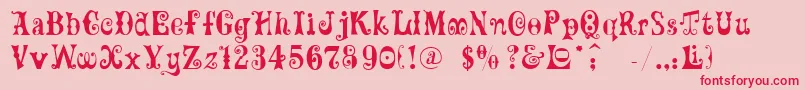 Ft82 Font – Red Fonts on Pink Background