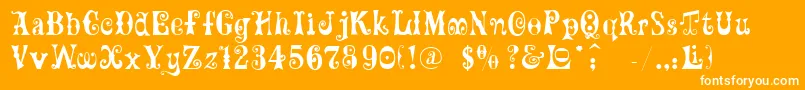 Ft82 Font – White Fonts on Orange Background