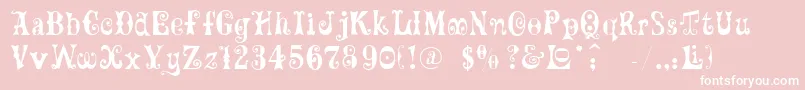 Ft82 Font – White Fonts on Pink Background