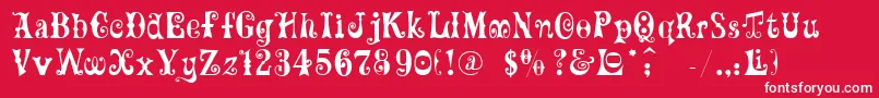 Ft82 Font – White Fonts on Red Background