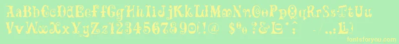 Ft82 Font – Yellow Fonts on Green Background